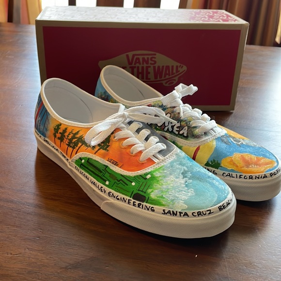 NEW custom painted Authentic Vans California theme - Picture 2 of 12